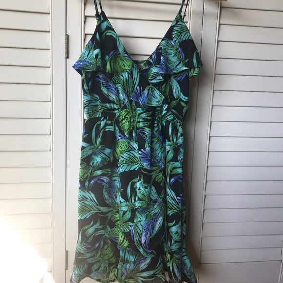 Dresses & Skirts - Beautiful Jungle Dress, Tropical Green Blue